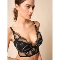 Gossard Women's VIP Etoile Padded Longline Plunge Bra - Black | Size: 34D