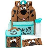 Scooby Doo 4 Piece Backpack Set | Unisex Kids Brown | Official