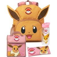 Pokemon 4 Piece Backpack Set | Unisex Kids Orange | Official Merch