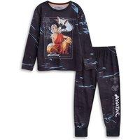 Avatar: The Last Airbender Boy's Long Sleeve Long Leg Pyjama Set | Black | Official Merch | Size: 9-10 Years