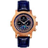 Heritor Automatic Men's Legacy Leather-Band Watch with Day & Date in Rose Gold