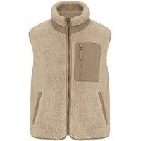 Native Spirit Men's Sherpa Body Warmer in Medium Beige