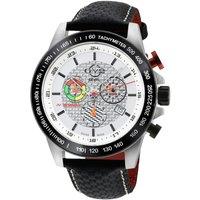 GV2 Men's Scuderia 9920 Black Leather Chronograph Swiss Quartz Watch