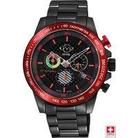GV2 Men's Scuderia, Swiss Quartz Watch, Black Dial, 316L Stainless steel, Sapphire Crystal, & Chronograph