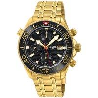 Gevril Men's Hudson Yards Chronograph, Swiss Automatic Watch, Blue Dial, Unidirectional Rotating bezel Bezel, Helium Valve, Stainless Steel, &