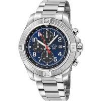 GV2 Men's T38, Swiss Quartz Watch, Blue Dial, 316L Stainless Steel, & Sapphire Crystal in Silver