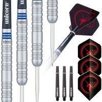 Unicorn Steel Tip Darts Set | Core Tungsten Barrels| Style 1| 26 g in Silver