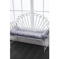 Living and Home 125cm x 48cm Grey Thickened Garden Bench Seat Cushion | Size: 125 cm x 48 cm