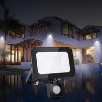 Alivio LED Floodlight Outside Light 50W Security Flood Outdoor Garden Spotlights in Black