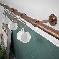 Rothley Antique Copper Adjustable Easy Fit Kitchen Utensil Rail Kit 100cm