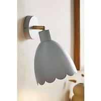 ValueLights Millie Flower Style Scallop Adjustable Wall Light in Baby Blue