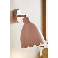 ValueLights Millie Flower Style Scallop Adjustable Wall Light in Pale Pink