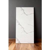Groundlevel Self Adhesive Marble Effect Tiles in Silver | Size: 10 Pack
