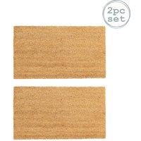 Nicola Spring Coir Door Mats - 70 x 40cm - Set of 2 in Brown | Size: 40 cm x 70 cm