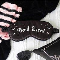 KDMD Dead Tired Satin Sleep Mask in Black