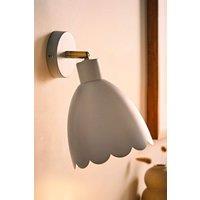 ValueLights Millie Flower Style Scallop Adjustable Wall Light with Bulb in Baby Blue