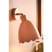 ValueLights Millie Flower Style Scallop Adjustable Wall Light with Bulb in Pale Pink