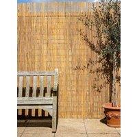 Primrose Bamboo Slat Natural Garden Fence Screening Roll Privacy W4m x H1m in Brown