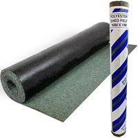 Novecrafto Heavy-Duty Polyester Shed Roofing Felt 15-Year Life Expectancy Roof Felt (10m x 1m) in Green