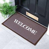 Artsy Mats Welcome Chocolate Brown Indoor Outdoor Doormat (70 x 40cm) | Size: 40 cm x 70 cm