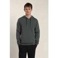 Larsson & Co Men's Panelled Hoodie in Olive | Size: Medium