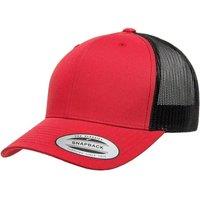 Flexfit Men's Retro Two Tone Trucker Cap in Red