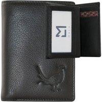Mala leather Men's Grayson Pheasant Tall Leather Wallet in Black