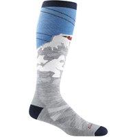 Darn Tough Vermont Men's Merino Wool Yeti Patterned Knee High Midweight Ski Snowboard Socks in Grey | Size: Medium