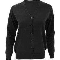Kustom Kit Women's V-Neck Cardigan Knitwear in Black | Size: 16