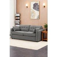 Living and Home 2 Seater Sofa Bed with Cup Holders and Pillows in Grey