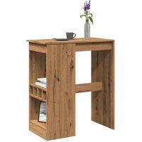 Berkfield Home Bar Table with Racks Artisan Oak 90x47.5x103.5 cm Engineered Wood in Brown