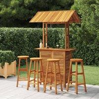 Berkfield Home 5 Piece Garden Bar Set Solid Wood Acacia in Brown