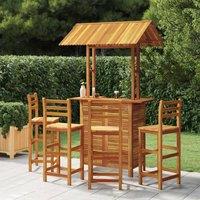 Berkfield Home 5 Piece Garden Bar Set Solid Wood Acacia in Brown