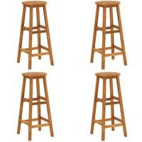 Berkfield Home Bar Stools 4 pcs Solid Acacia Wood in Brown