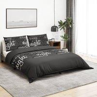 Berkfield Home Duvet Cover Set Black 140x200 cm Cotton