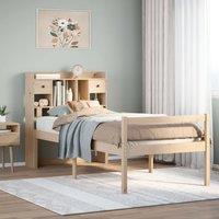 Berkfield Home Bookcase Bed without Mattress 90x200 cm Solid Wood Pine in Brown
