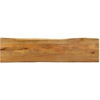 Berkfield Home Table Top 160x40x2.5 cm Live Edge Solid Wood Mango in Brown