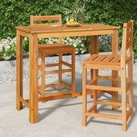 Berkfield Home Garden Bar Table 120x60x105 cm Solid Wood Acacia in Brown | Size: 120 x 60 x 105 cm