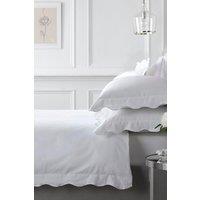Appletree 'Scallop Edge' 100% Cotton Duvet Cover Set in White | Size: King