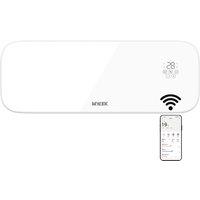 MYLEK Glass Overdoor Air Curtain Heater Fan 2kW Wifi App Ceramic PTC Timer in White