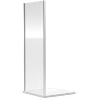 Balterley Safety Glass Reversible Shower Side Panel Chrome 6mm 800mm in Silver