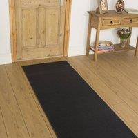 runrug Hallway Carpet Runner Rug - Soft & Comfy, 9mm - 'Plain' in Dark Grey | Size: 70 cm x 330 cm