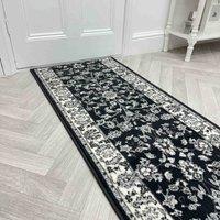 runrug Hallway Carpet Runner Rug - Soft & Comfy, 9mm - 'Traditional' in Dark Grey | Size: 70 cm x 420 cm
