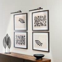 ValueLights Ryle Set of 2 Rechargeable Easy Fit Wall Touch Light Fittings in Black