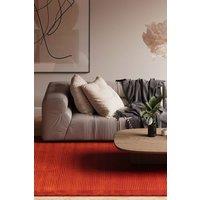 Kukoon Natural Wool Plush Deep Pile Area Rug Beige, Grey, Green in Terracotta | Size: 190 cm x 280 cm