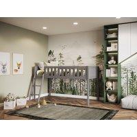 Flair Bea Mid Sleeper Cabin Bed in Grey | Size: Single