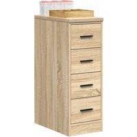 Berkfield Home Garage Storage Cabinet Sonoma Oak 30x51x85 cm Solid Wood Pine in Brown | Size: 30 x 51 x 85 cm
