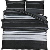 Berkfield Home Duvet Cover Set Black & White 140x200 cm Cotton