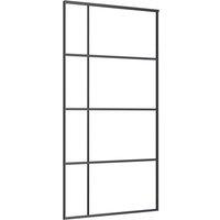 Berkfield Home Sliding Door ESG Glass & Aluminium 102.5x205 cm Black