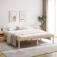 Berkfield Home Bed Frame 200x200 cm Solid Wood Pine in Brown